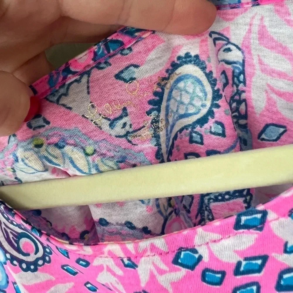 Lilly Pulitzer Girls Mini Marlowe Dress Plumeria Pink Strut Your Stuff Large